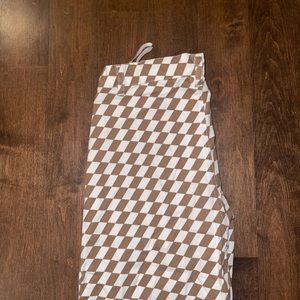 MOTEL ROCKS BROWN/WHITE PATTERNED PANT